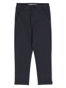 TRUSSARDI JUNIOR pantalon droit à logo brodé - Bleu