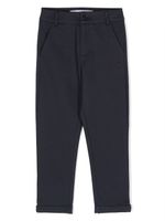 TRUSSARDI JUNIOR pantalon droit à logo brodé - Bleu