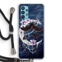 Vleermuizen Maan: Samsung Galaxy A32 4G Transparant Hoesje met koord