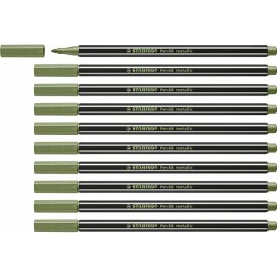 Markeerstiften Stabilo Pen 68 metallic Leaf Groen (10 Onderdelen)