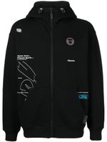 AAPE BY *A BATHING APE® hoodie zippé à patch logo - Noir - thumbnail