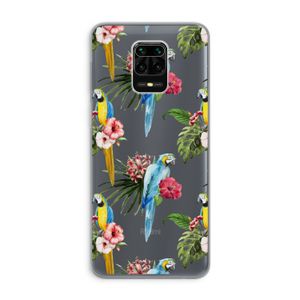 Kleurrijke papegaaien: Xiaomi Redmi Note 9 Pro Transparant Hoesje