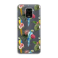 Kleurrijke papegaaien: Xiaomi Redmi Note 9 Pro Transparant Hoesje