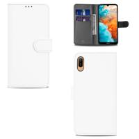 Huawei Y6 (2019) Hoesje Wit met Pasjeshouder