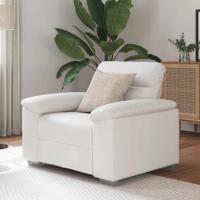 Bankstoel Wit 60 cm Kunstleer