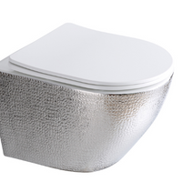 Sanigoods Star Croco toiletpot randloos met zitting platina - thumbnail