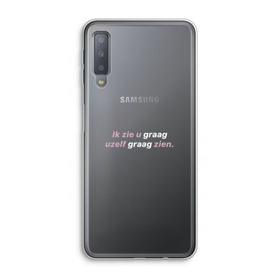 uzelf graag zien: Samsung Galaxy A7 (2018) Transparant Hoesje