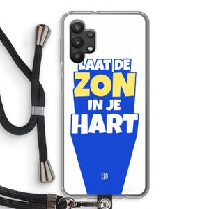 Laat de zon in je hart: Samsung Galaxy A32 5G Transparant Hoesje met koord