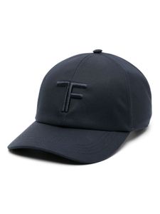 TOM FORD casquette en coton à logo brodé - Bleu