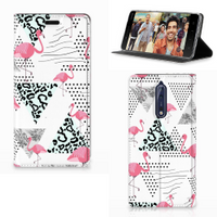 Nokia 8 Hoesje maken Flamingo Triangle - thumbnail