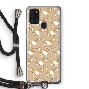 Doggy: Samsung Galaxy A21s Transparant Hoesje met koord