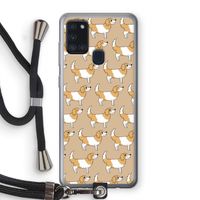 Doggy: Samsung Galaxy A21s Transparant Hoesje met koord
