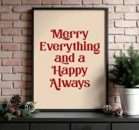 Alles en altijd gelukkig kerst poster