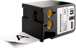 Dymo XTL tape 54 mm, zwart op wit, vinyl