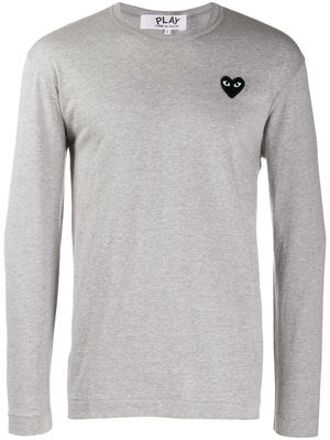 Comme Des Garçons Play sweat à logo poitrine - Gris