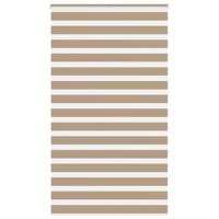 VidaXL Zebra blind 125x230 cm stofbreedte 120,9 cm polyester zandbruin