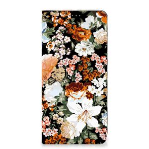 Smart Cover voor Google Pixel 8 Pro Dark Flowers