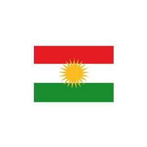 20x Stickertjes Koerdistan vlag 10 cm   -