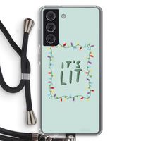 It's Lit: Samsung Galaxy S21 FE Transparant Hoesje met koord