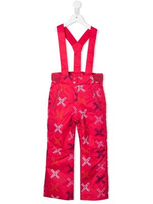 Kenzo Kids salopette à logo imprimé - Rose