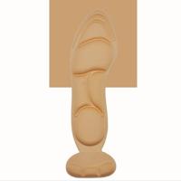 2 paar 8D Pad inserts hiel post terug ademende anti-slip voor hoge hak schoen binnenzool (ronde abrikoos)