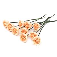 10 stuks 1:12 Mini huis speelgoed simulatie geel rose bloemen model (oranje)