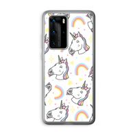 Rainbow Unicorn: Huawei P40 Pro Transparant Hoesje