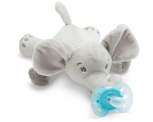 Philips Avent - Snuggle Knuffelspeen - Ultra Soft Olifant - 0/6 maanden