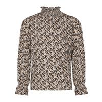 KIEstone winter blouse meisjes - bruin panter - Fieke