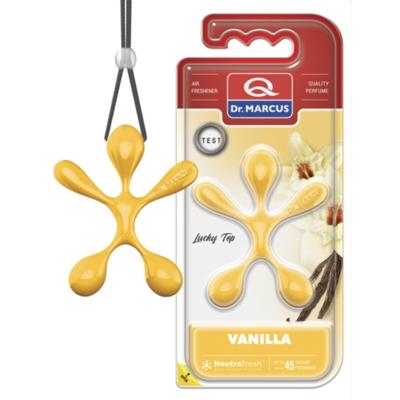 Auto luchtverfrisser Dr Marcus Lucky Top Vanille Plastic Geur Hanger (12 Stuks)