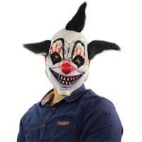 Halloween Festival partij Latex Wizard Clown masker hoofddeksels met haar bang