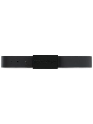 Ferragamo ceinture en cuir à boucle logo - Gris