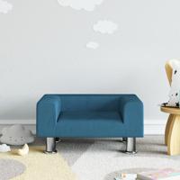 Kinderbank 50x40x26,5 cm fluweel blauw