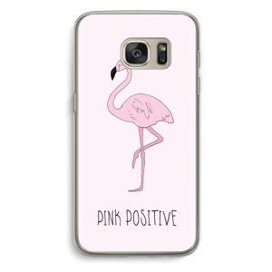 Pink positive: Samsung Galaxy S7 Transparant Hoesje
