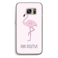 Pink positive: Samsung Galaxy S7 Transparant Hoesje - thumbnail