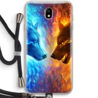 Fire & Ice: Samsung Galaxy J7 (2017) Transparant Hoesje met koord