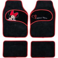 Vloermattenset voor auto Minnie Mouse CZ10339 Zwart/Rood