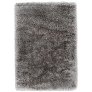 Hoogpolig Glanzend Vloerkleed Grijs-120 x 170 cm
