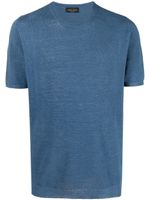 Roberto Collina t-shirt cintré à encolure ras du cou - Bleu