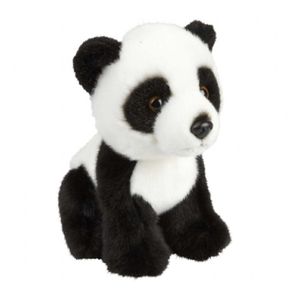 Zwart/witte pandabeer knuffel 18 cm knuffeldieren   -