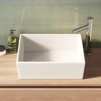 BRAUER Ice waskom - 48 rechthoekig afgerond keramiek - hoogglans wit WK-IC48RAHW