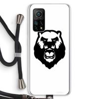 Angry Bear (white): Xiaomi Mi 10T 5G Transparant Hoesje met koord