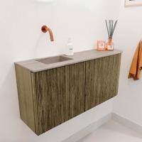Toiletmeubel Mondiaz Joya Dlux | 91.6 cm | Meubelkleur Dusk | Faye wastafel Saba Wasbak Links | Zonder kraangat(en)