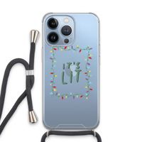 It's Lit: iPhone 13 Pro Transparant Hoesje met koord