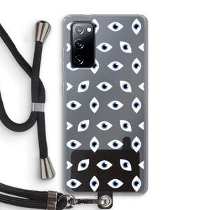 Eyes pattern: Samsung Galaxy S20 FE / S20 FE 5G Transparant Hoesje met koord