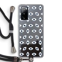 Eyes pattern: Samsung Galaxy S20 FE / S20 FE 5G Transparant Hoesje met koord