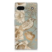 TPU Case voor Google Pixel 6A Vintage Bird Flowers