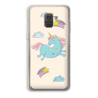 Vliegende eenhoorn: Samsung Galaxy A8 (2018) Transparant Hoesje