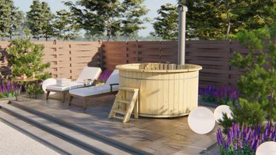 Hottub met interne RVS kachel