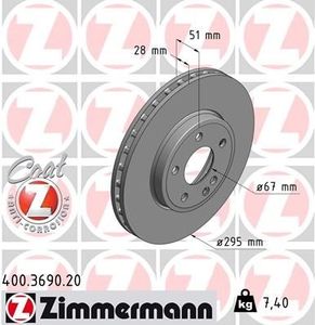 Remschijf Coat Z 400369020